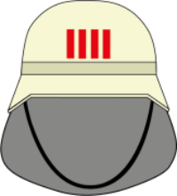 Helmkennzeichnung Feuerwehr Bayern Strich Kreis/Stadtbrandinspektor KBI FFW Rot 